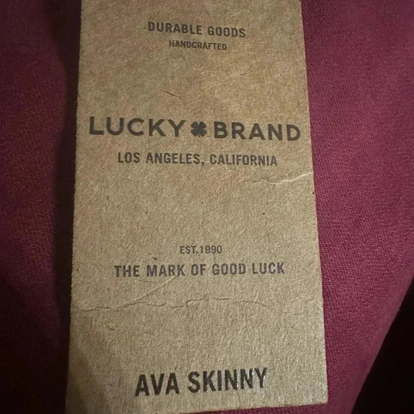 Lucky Brand Ava skinny maroon jeans size 8/29 - Picture 12 of 13